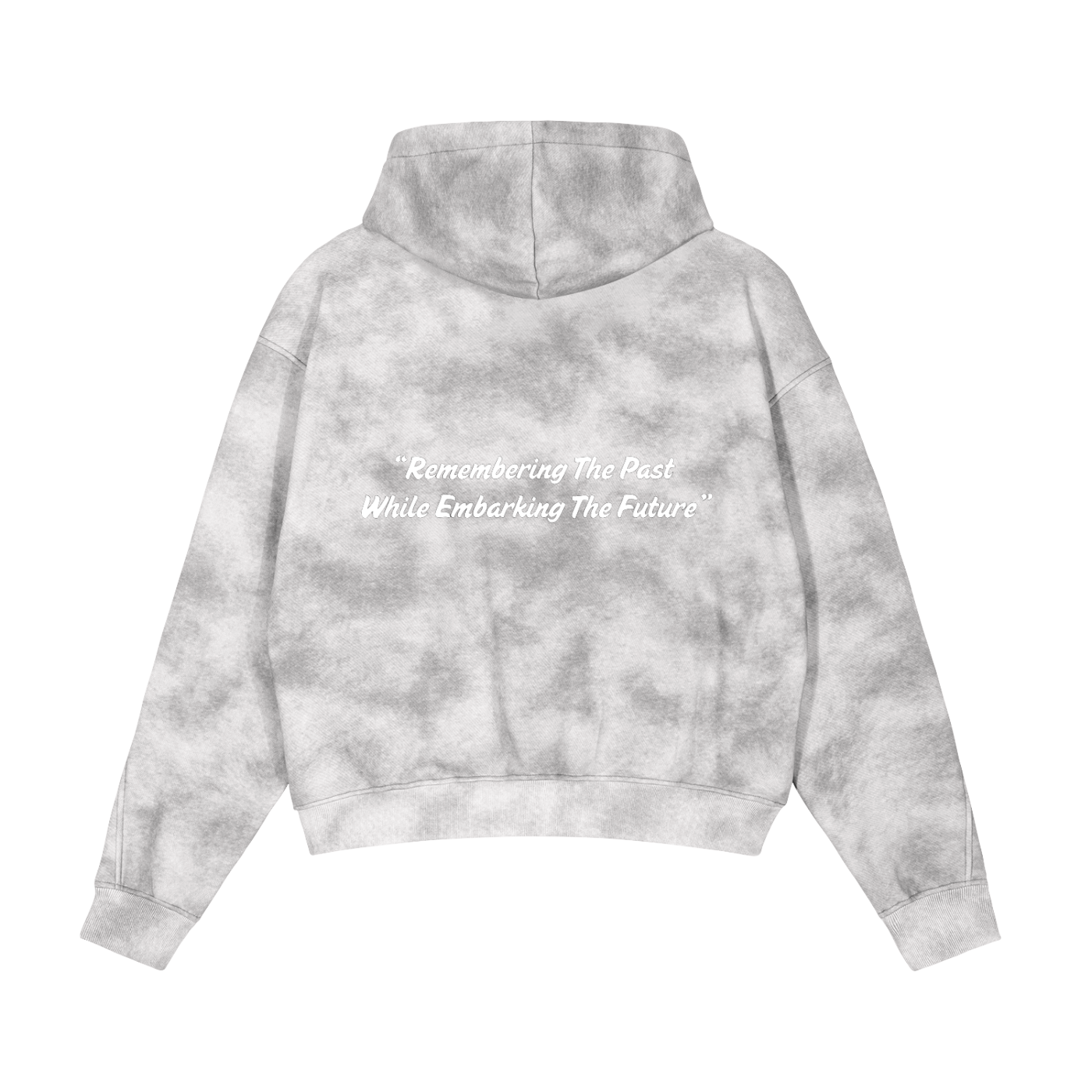 Dirty Washed Boxy Zip-up Fleece Hoodie